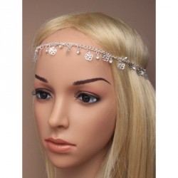Headband - Filigree rose and crystal dropper chain...