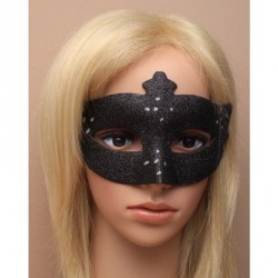 Masquerade Mask - Black glitter masquerade mask with...