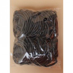Hair Elastics - 100 piece bag of black thick 4mm snag...