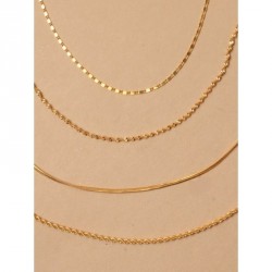 Anklet - Gilt chain anklet In 4 styles of chainLink,...