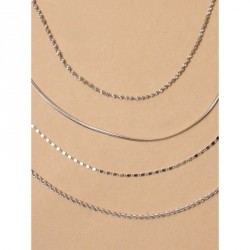 Anklet - Silv chain anklet In 4 styles of chain Link,...
