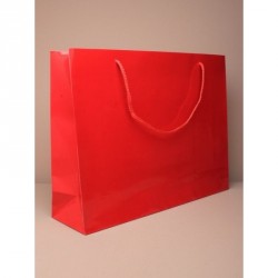Gift Bag - Size : H28xW36xD10cm Red glossy gift bag with...