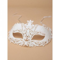 Masquerade Mask - White filligree masquerade mask in...