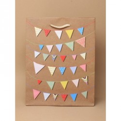 Gift Bag - Size : H22xW18xD7cm  Brown gift bag with...