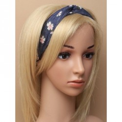 Stretch Headband -  Denim blue bandeaux ,  headwrap with...