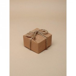 Gift Box - Size approx: 75x75x45cm Square Natural brown...