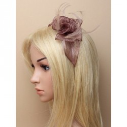 Fascinator Headband -  Mocha looped sinamay and fine...