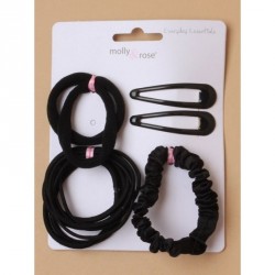 Hair Scrunchie - Hair Elastics Sleepies Hair Clips Black...