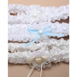 Garter - Brides satin fabric garter with ribbon bow and...