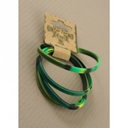 Bracelet set - Card of 4 Camouflage silicone bracelets