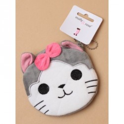 Coin Purse - Soft fabric Dog ,  Cat Face zip purse Size...