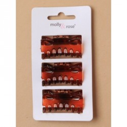 Hair Clamp - Pack of 3 Clamps 4 cm Tort