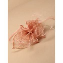 Fascinator Headband -  Nude looped sinamay and fine...