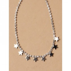 Anklet - Silv diamante chain anklet with silv star...