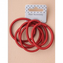 Hair Elastics - Card of 6 Burgundy 4mm snag free endless...