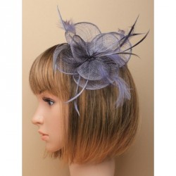 Fascinator Clip & Pin - Charcoal grey circular sinamay...
