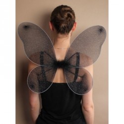 Fairy Wings - Size : 50x40cm Black net fairy wings with...