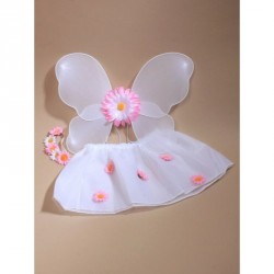 Tutu - Flower Fairy Set Wings, tutu and hair garland with...