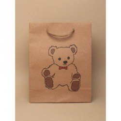 Gift Bag - Size : H24xW19xD8cm Natural brown kraft paper...