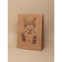 Gift Bag - Size : H20xW15xD6cm Natural brown kraft paper...