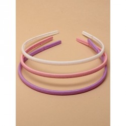 Headband - Card of 3 pastel frosted glitter 6mm wide...