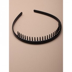 Headband - Black plastic toothed aliceband