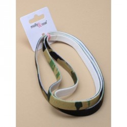 Stretch Headband -  Card of 3 long camouflage stretch...