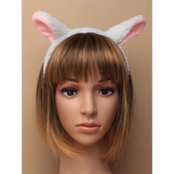 Headband - White fluffy fabric lamb ears aliceband