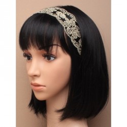 Stretch Headband -  Gold glitter lace stretch bandeaux ,...