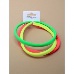 Stretch Headband -  Card of 3 Neon coloured jersey soft...