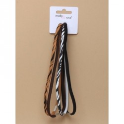 Stretch Headband -  Card of 4 natural coloured long...