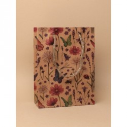 Gift Bag - Size : H20xW15xD6cm Natural brown kraft paper...