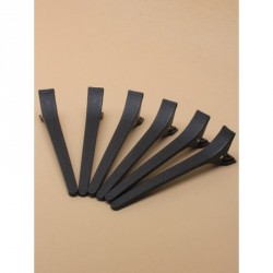 Hair Clip Slides - Pack of 6 Black plastic 12cm...
