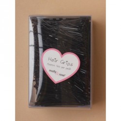 Hair Grip Slides - 500 Black enamel 45mm Kirby grips in a...