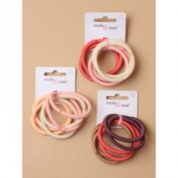 Hair Elastics - Card of 6 Natural coloured 5mm endless...