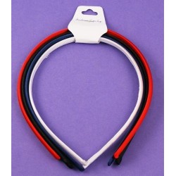 Aliceband -Satin pack of 4 (black red white navy)...