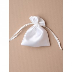 Gift Bag - Size : 10x8cm  White satin fabric drawstring...