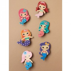 Hair Clips - Cute Mermaid motif on a 4cm beak clip In 6...