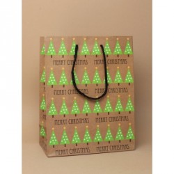 Gift Bag - Christmas -  Size : H22xW18xD7cm Brown gift...
