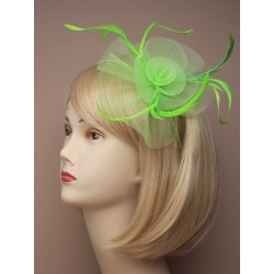 Fascinator Aliceband - Centre net flower and feather...