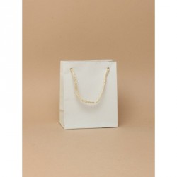 Gift Bag - Size : H11xW9xD5cm Matt finish Cream gift bag...