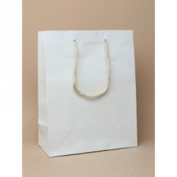 Gift Bag - Size : H23xW18xD9cm Matt finish Cream gift bag...