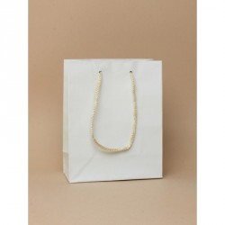 Gift Bag - Size : H15xW12xD6cm Matt finish Cream gift bag...