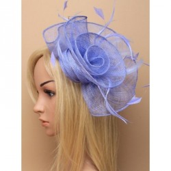 Fascinator - Cornflower blue sinamay loops and swirls...