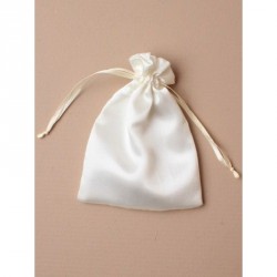 Gift Bag - Size : 13x10cm  Ivory satin fabric drawstring...