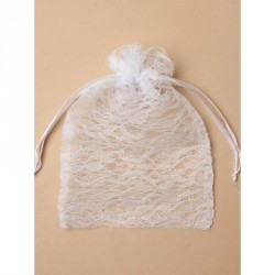 Organza Gift Bag - Size : 22 x 15cm White lace drawstring...
