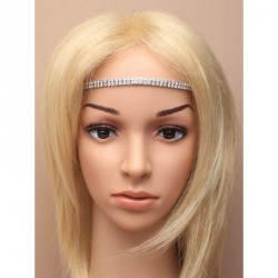 Headband - 2 row crystal diamante browband on a black...