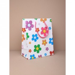 Gift Bag - Size : H23xW18xD10cm Glossy daisy flower print...