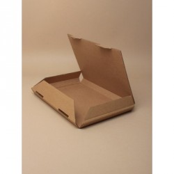 Made up Size : 23x16x2cm Natural brown card fold flat box...