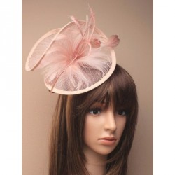 Fascinator Headband - Large Nude coloured twisted sinamay...